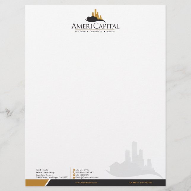 Papel Timbrado de Imóveis Personalizado V2 (Frente)