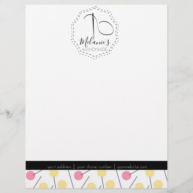Papel Timbrado de Logotipo Profissional - Costurei (Frente)