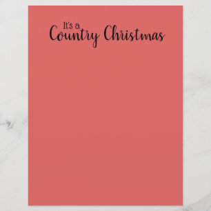 Papel Timbrado de Natal Rústico Vermelho com Citaç
