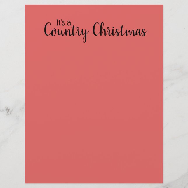 Papel Timbrado de Natal Rústico Vermelho com Citaç (Frente)