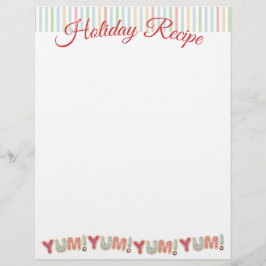 Papel timbrado de receita de Natal de biscoitos gl