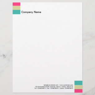 Papel Timbrado Decoração de três cores 05