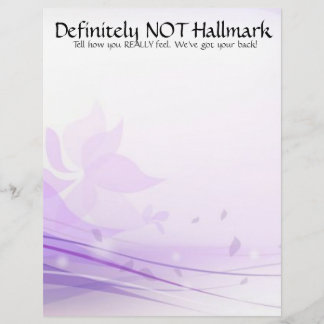 Papel Timbrado Definitivamente NÃO cabeçalho da Hallmark