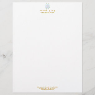 Papel Timbrado Delicar Blue Lotus Wellness e Health Letterhead