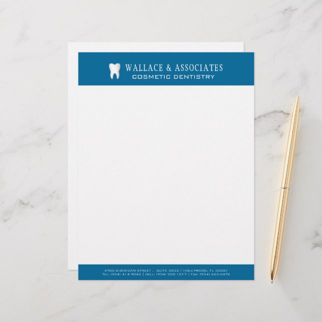Papel Timbrado Dental Company Letterhead (Frente/Verso In Situ)