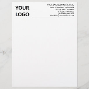 Papel Timbrado Design a sua própria cabeça de letra com logotipo
