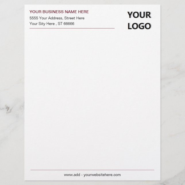 Papel Timbrado Design da sua própria Modelo Letterhead (Frente)