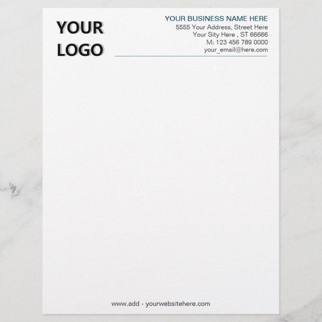 Papel Timbrado Design da sua própria Modelo Letterhead (Frente)