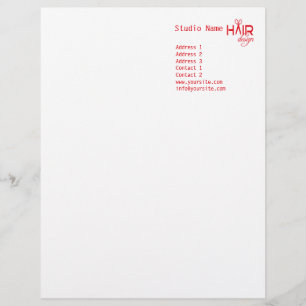 Papel Timbrado Design de cabelo 1 - Cabeça