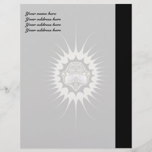 Papel Timbrado Design de Letra de Cabeçalho Espaço Dourado