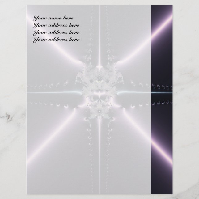 Papel Timbrado Design de Letra de Fantasia Roxa (Frente)