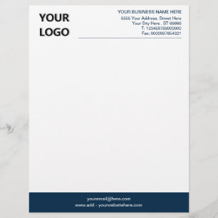 Papel Timbrado Design moderno Seu Logotipo Escritório Comercial 