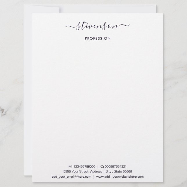 Papel Timbrado Design o seu próprio Modelo Letterhead com o Códig (Frente)