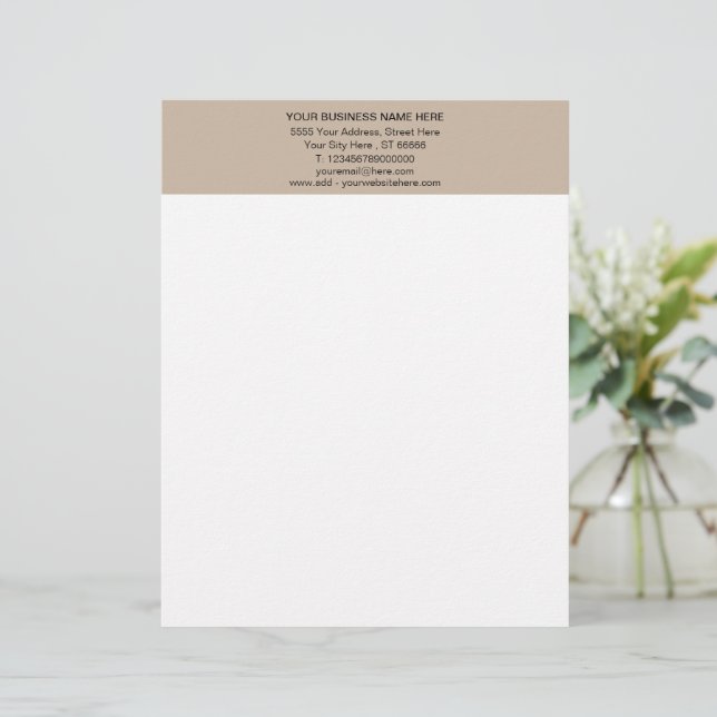 Papel Timbrado Design suas próprias cores e fontes personalizadas (Em pé/Frente)