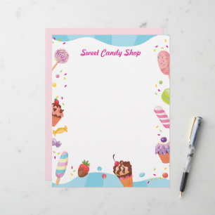 Papel Timbrado Desserts and Candies Letterhead