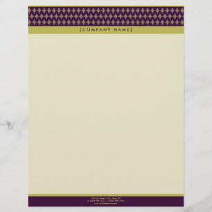 Papel Timbrado Diamantes Divinos (roxo) - Cabeça Letterhead Perso