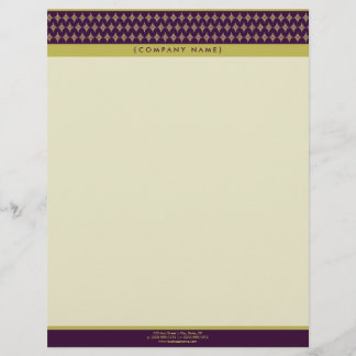 Papel Timbrado Diamantes Divinos (roxo) - Cabeça Letterhead Perso