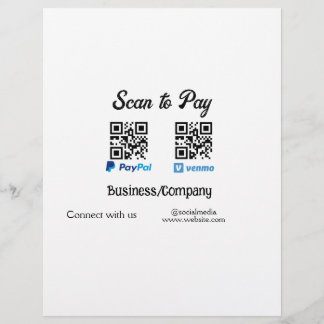 Papel Timbrado Digitalize para pagar código q r paypal venmo adic