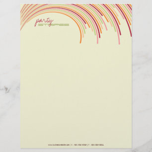 Papel Timbrado Divertimento colorido design curvado da