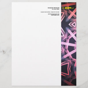Papel Timbrado DJ EDM Letterhead