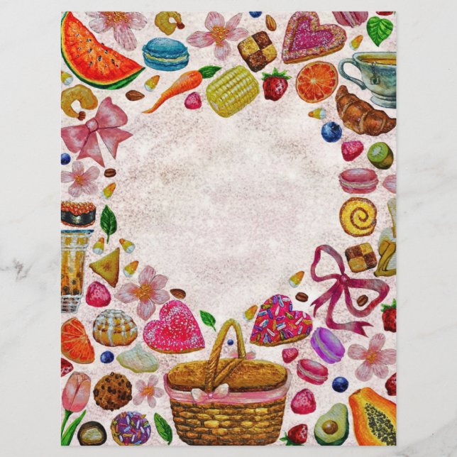 Papel Timbrado Doces Confeções de Massa Folhada (Frente)