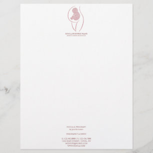 Papel Timbrado Doula & Nascimento em Rose Gold