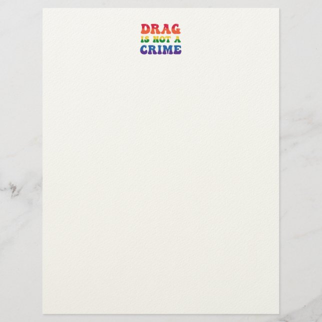 Papel Timbrado Drag Não É Crime (Frente)