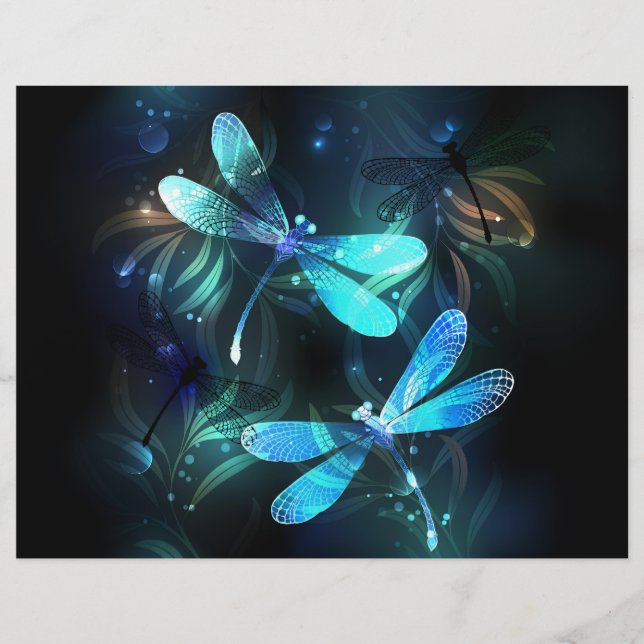 Papel Timbrado Dragonflies de lago (Frente)