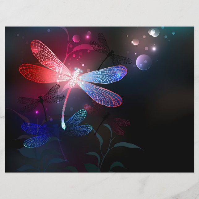 Papel Timbrado Dragonfly vermelha (Frente)