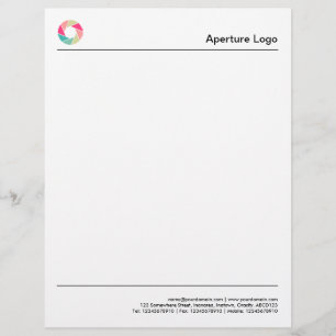 Papel Timbrado Duas Linhas - Logotipo Colorido da Abertura