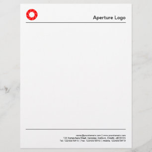 Papel Timbrado Duas linhas - Logotipo vermelho de abertura