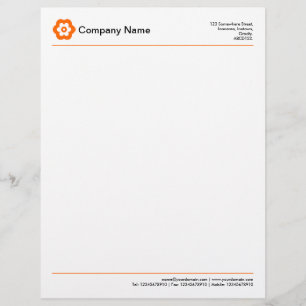 Papel Timbrado Duas Linhas v2 - Laranja