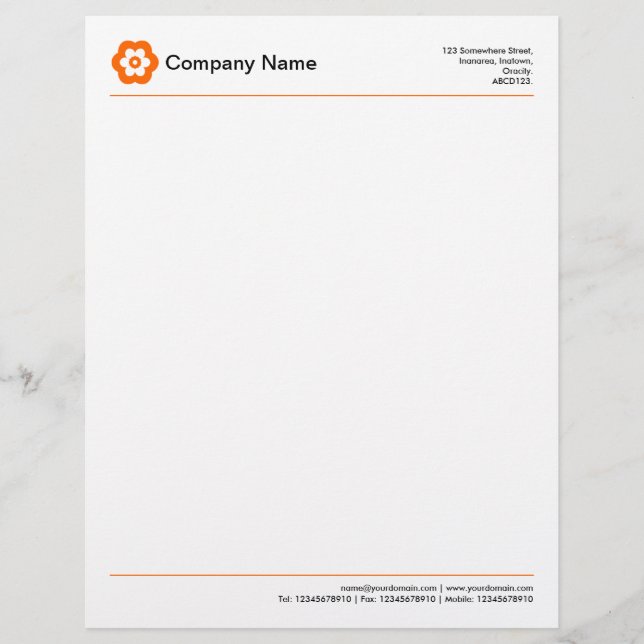 Papel Timbrado Duas Linhas v2 - Laranja (Frente)