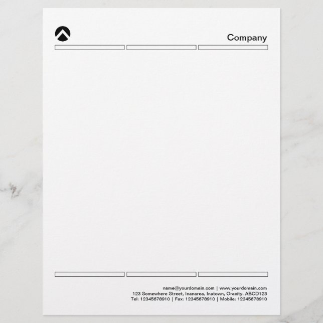 Papel Timbrado Duas Três Linhas de Seção - Descrito (Frente)