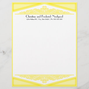 Papel Timbrado Dusky Yellow Vintage, timbrado
