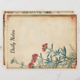 Papel Timbrado Eficácia da ilustração da flor de Yseta