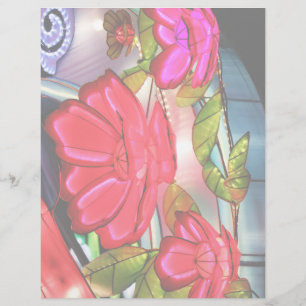Papel Timbrado Elegância elétrica em Rosa
