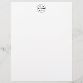 Papel Timbrado Elegant Custom Logo Mark Letterhead Chic Office Pa