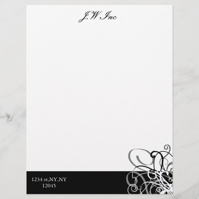 Papel Timbrado elegante Business Letterhead (Frente)