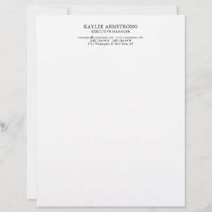 Papel Timbrado Elegante Clássico Simples Minimalista Profissional