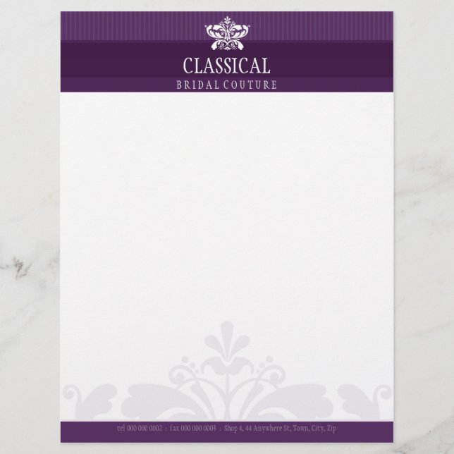 Papel Timbrado ELEGANTE LETTERHEAD :: A classe floresce 12 (Frente)