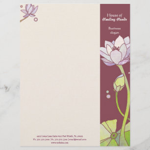 Papel Timbrado Elegante Lotus Spa ou Fashion Business