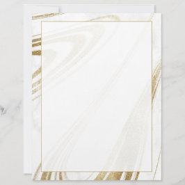 Papel Timbrado Elegante Mármore Dourado