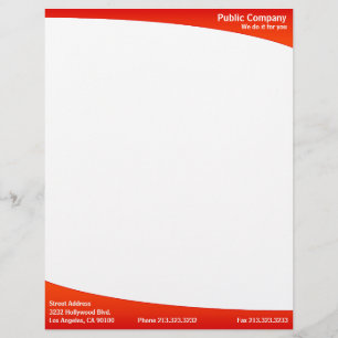 Papel Timbrado Elegante moderno vermelho