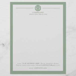 Papel Timbrado Elegante profissional para escritório de advocacia