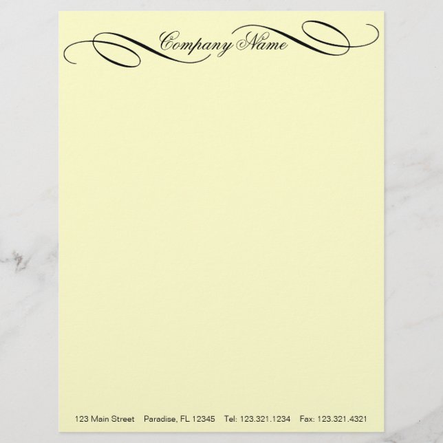 Papel Timbrado Elegante ~ Trabalho Letterhead Profissional De Neg (Frente)