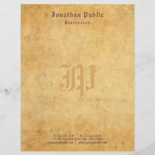 Papel Timbrado Elegante Vintage Antigo Papel Olhando Modelo de Mo