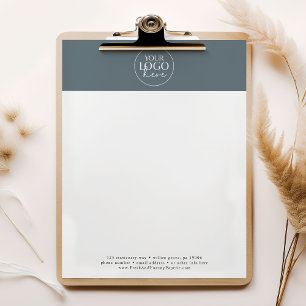 Papel Timbrado EMELIA Blue Professional Business Logo Company