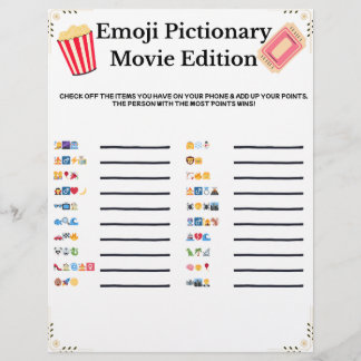 Papel Timbrado Emoji Pictionary – Movie Edition | Printable Game