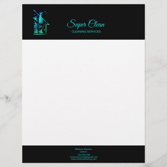 Papel Timbrado Empregada doméstica Serviços de Limpeza profission (Frente)